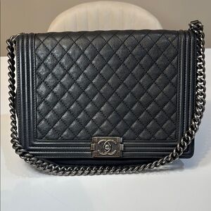 Chanel Black Quilted Leather Bag